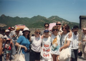 At the Great Wall of China 1988 (I'm taking the photo)